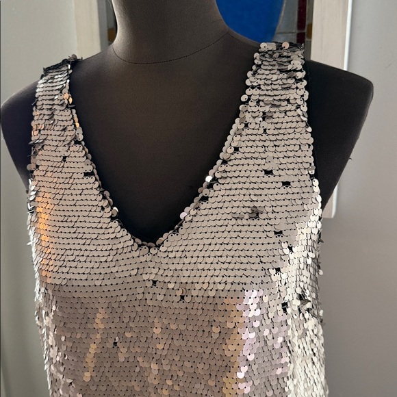 K/Lab Sequined Mini Shift Dress SZ Medium - Picture 2 of 7